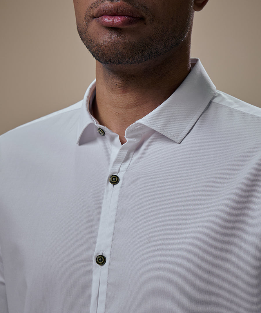 Camisa Pechera Ojal Slim Fit