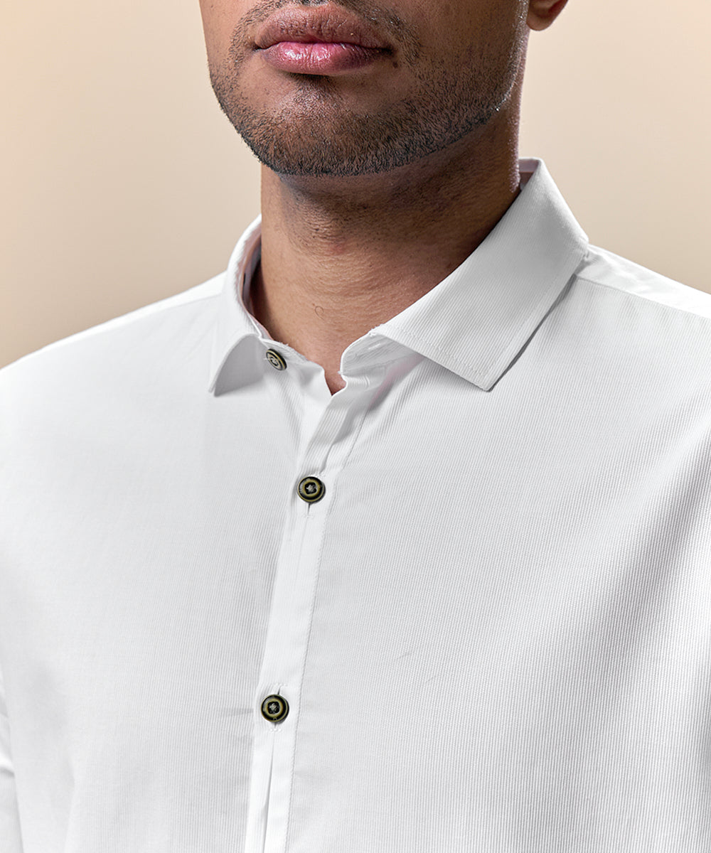 Camisa Pechera Ojal Slim Fit