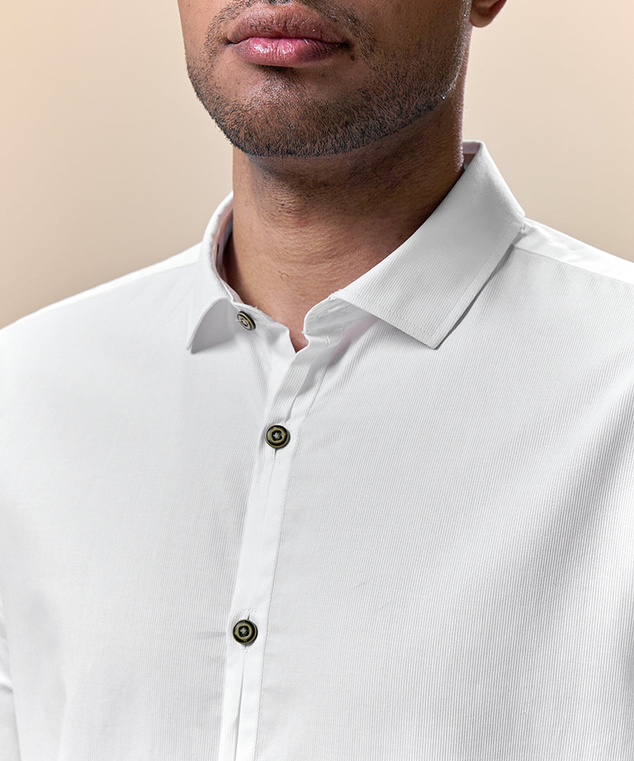 Camisa Pechera Ojal Slim Fit