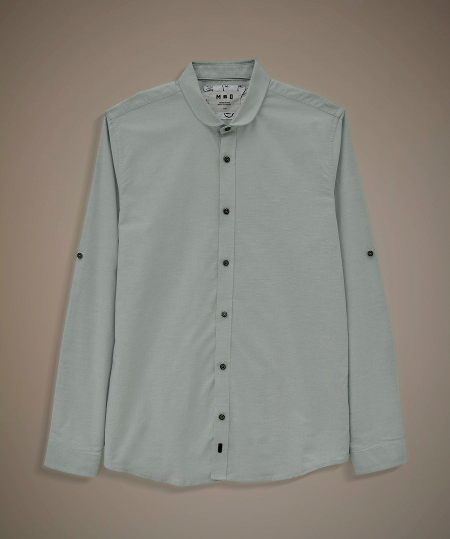 Camisa Roll Up Cuello Redondeado Slim Fit