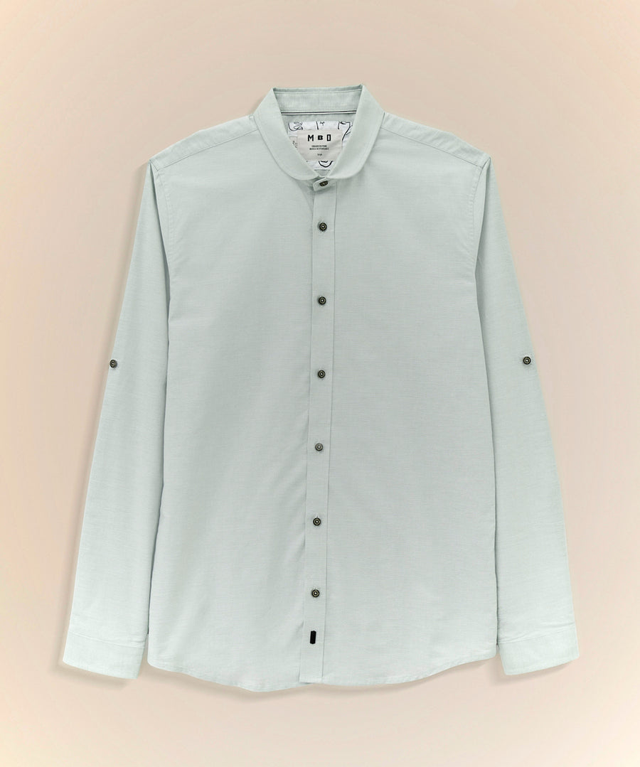 Camisa Roll Up Cuello Redondeado Slim Fit