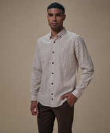 Camisa Look Lino Rayas Button Down Classic Fit