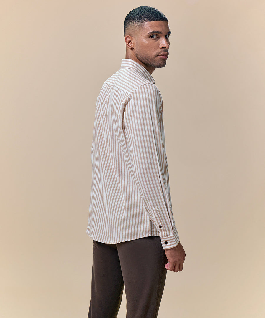Camisa Look Lino Rayas Button Down Classic Fit