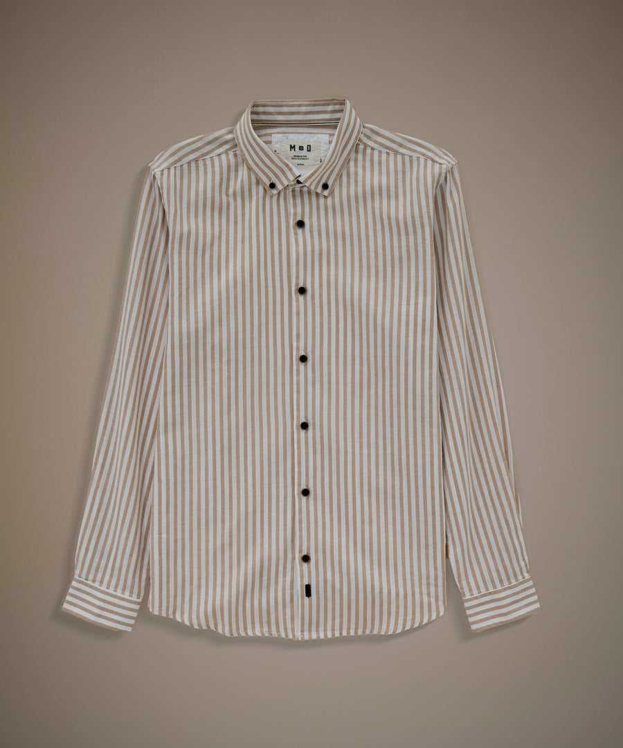 Camisa Look Lino Rayas Button Down Classic Fit
