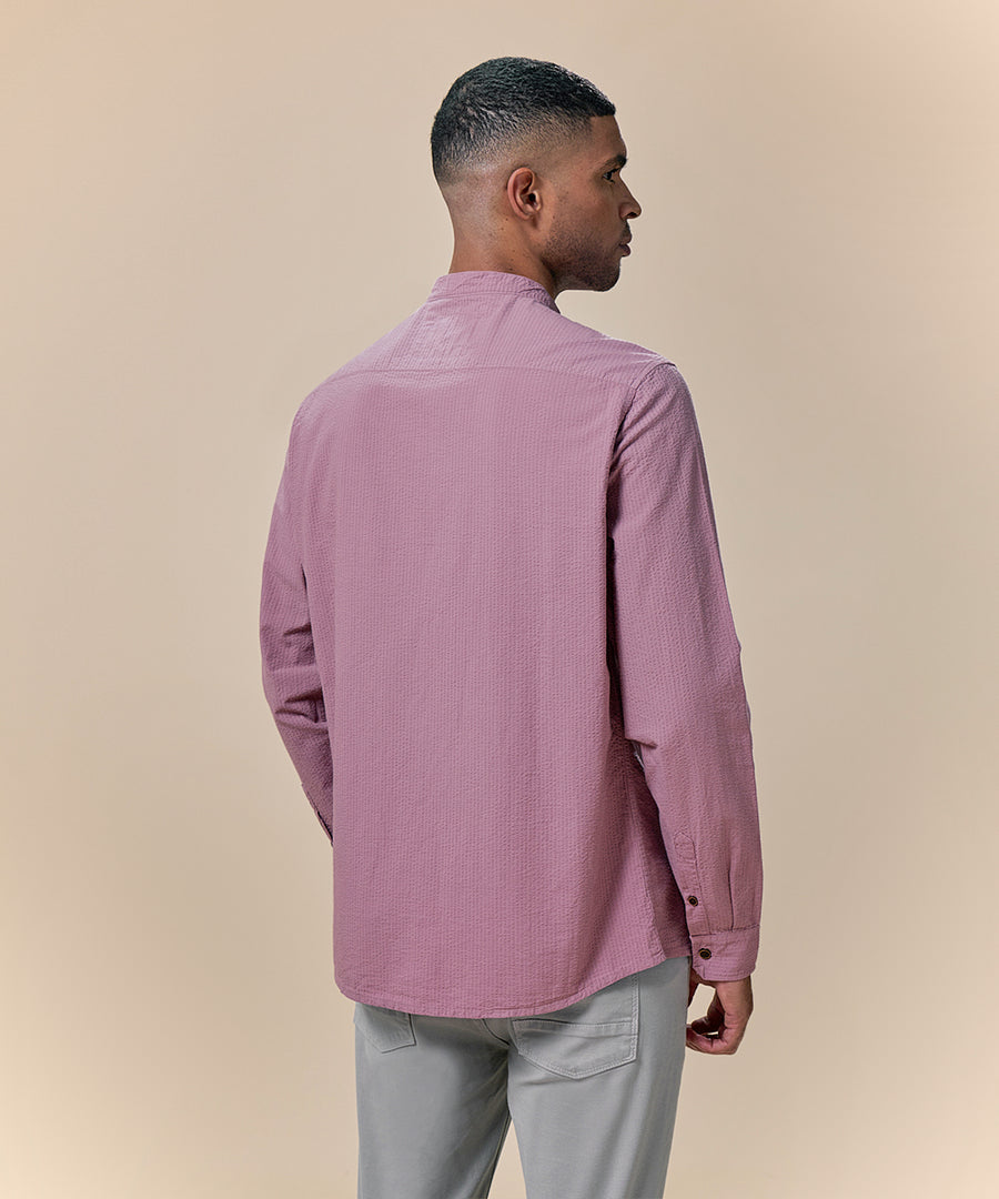 Camisa Seersucker Cuello Nerú Classic Fit