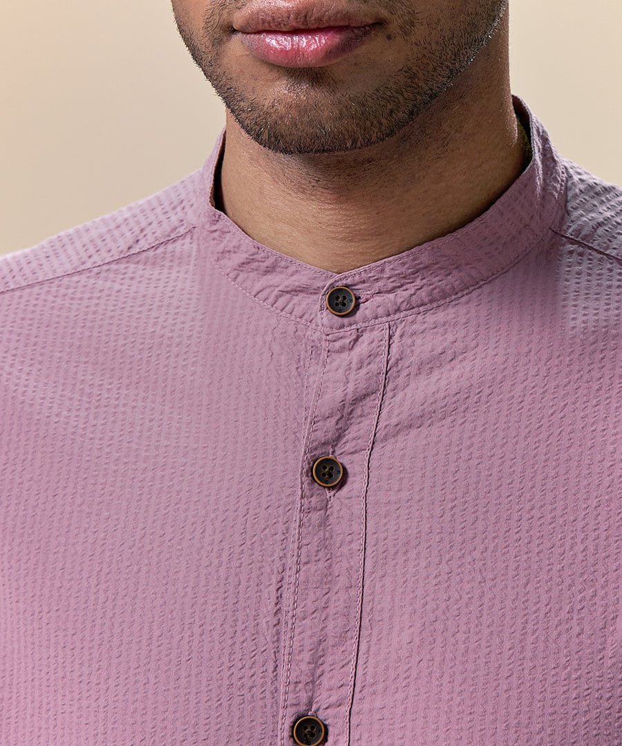Camisa Seersucker Cuello Nerú Classic Fit