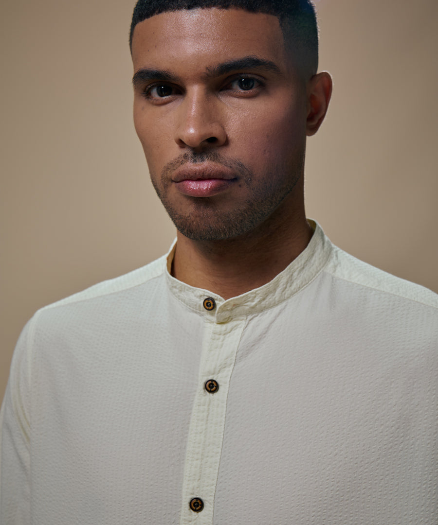 Camisa Seersucker Cuello Nerú Classic Fit