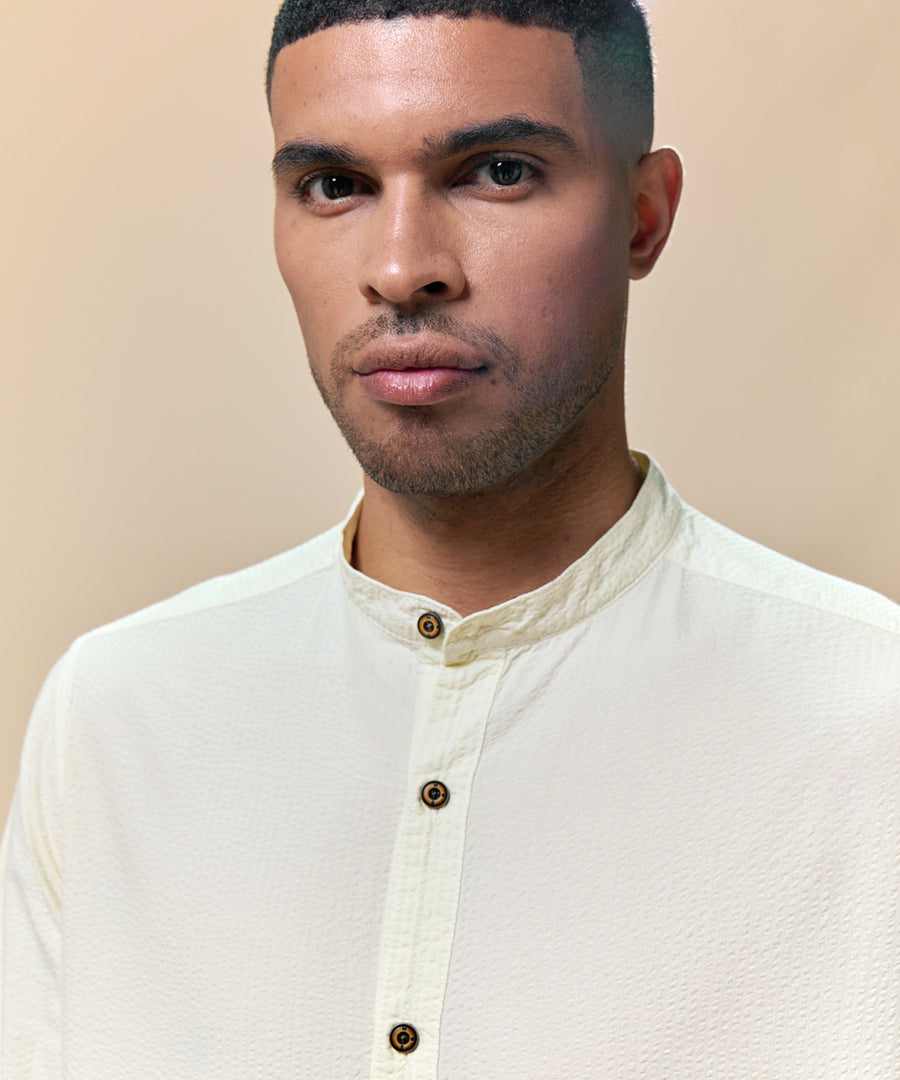 Camisa Seersucker Cuello Nerú Classic Fit