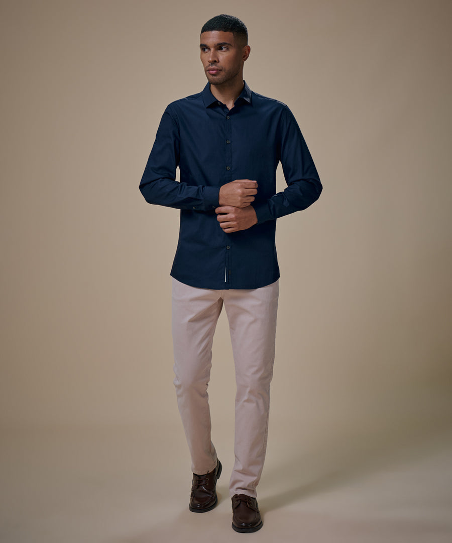 Camisa Pechera Ojal Slim Fit