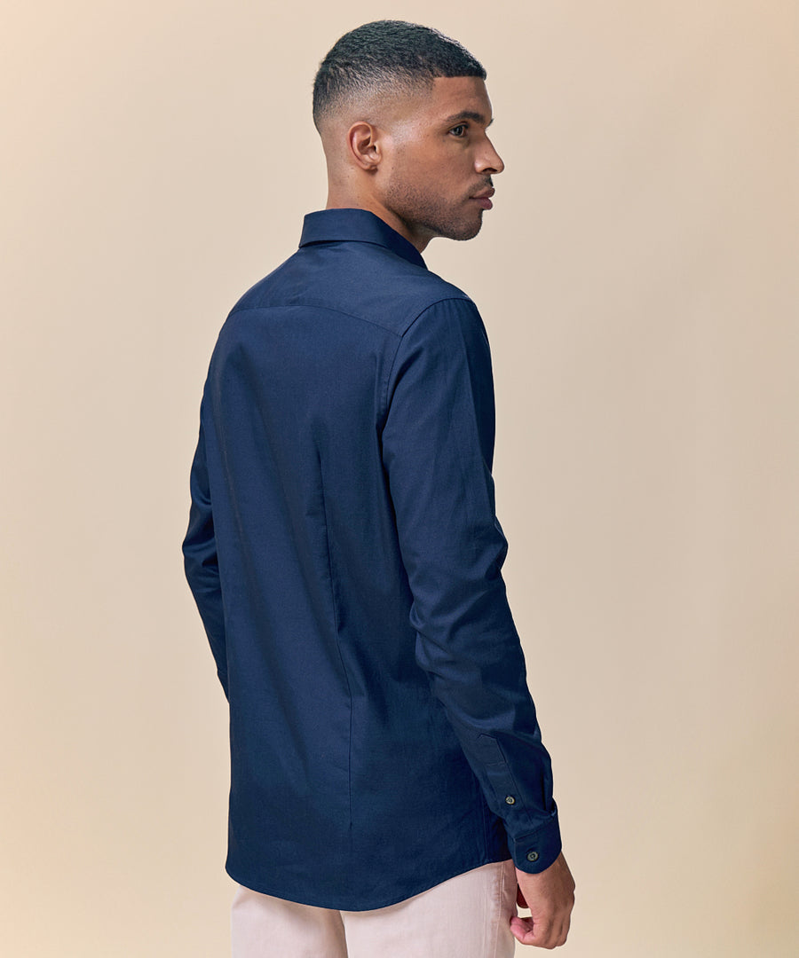 Camisa Pechera Ojal Slim Fit