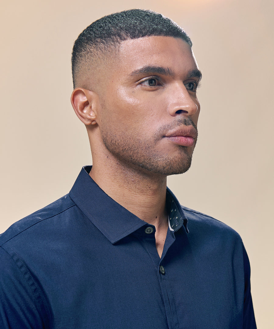 Camisa Pechera Ojal Slim Fit