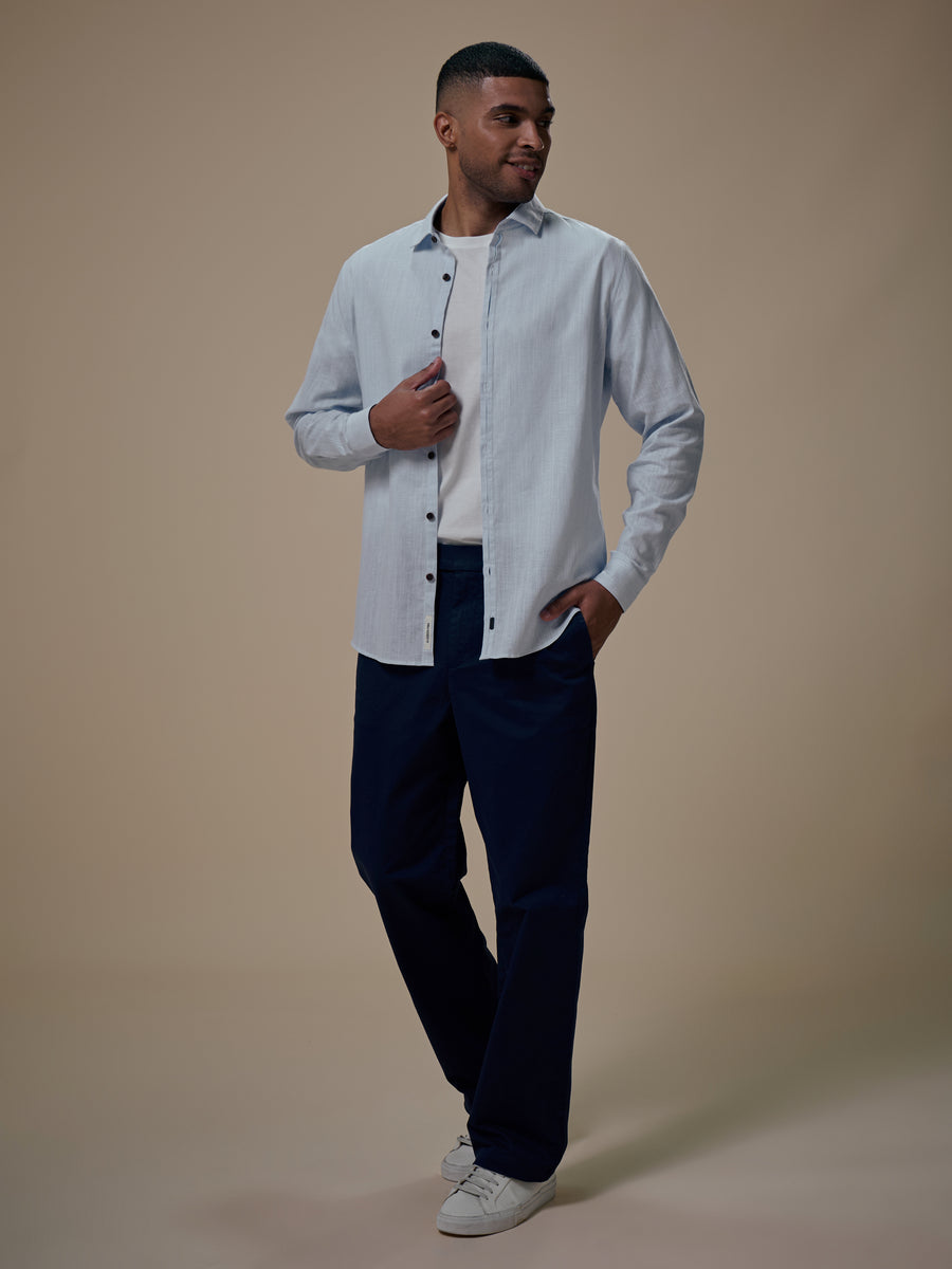 Camisa Pechera Ojal Slim Fit