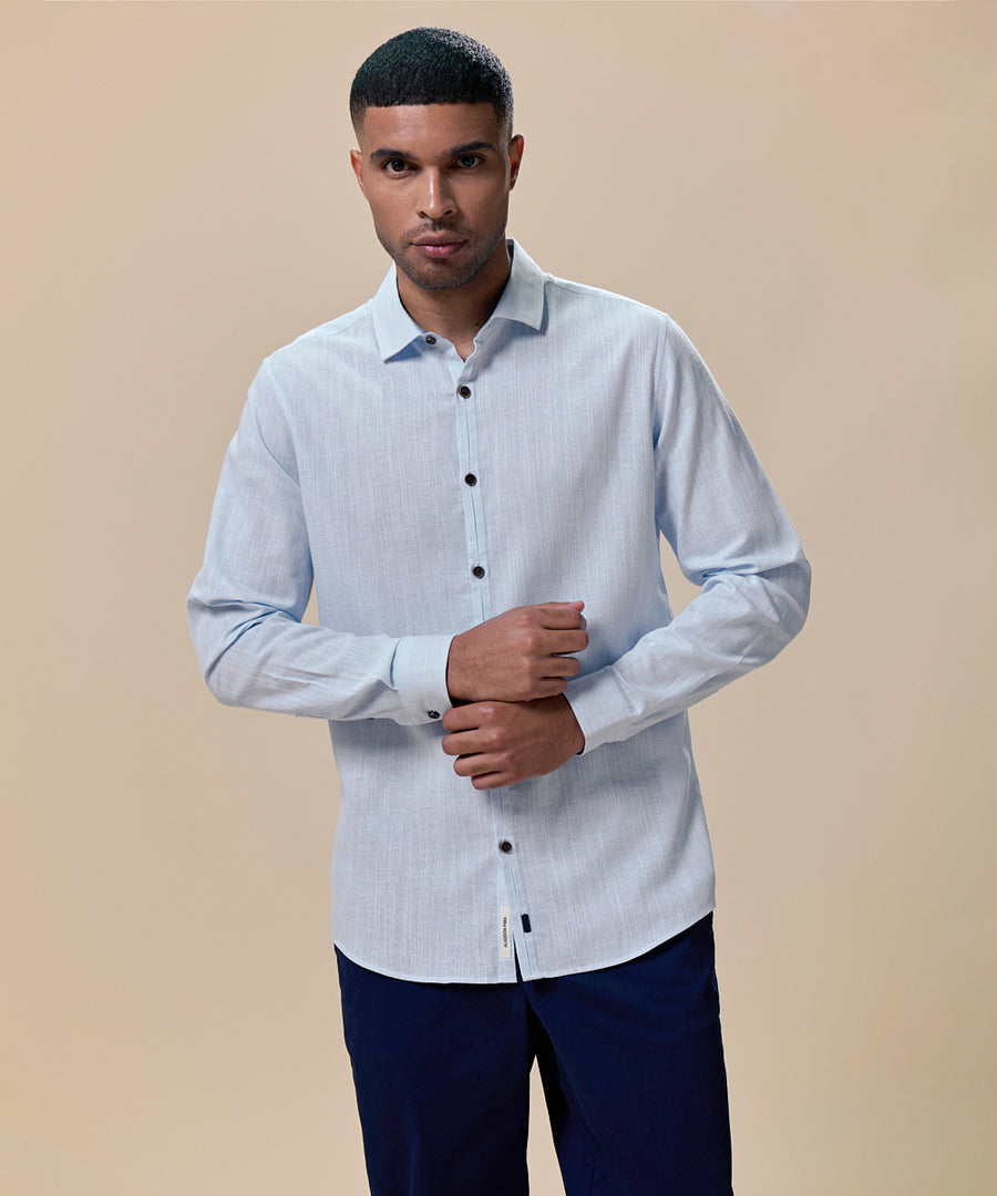 Camisa Pechera Ojal Slim Fit