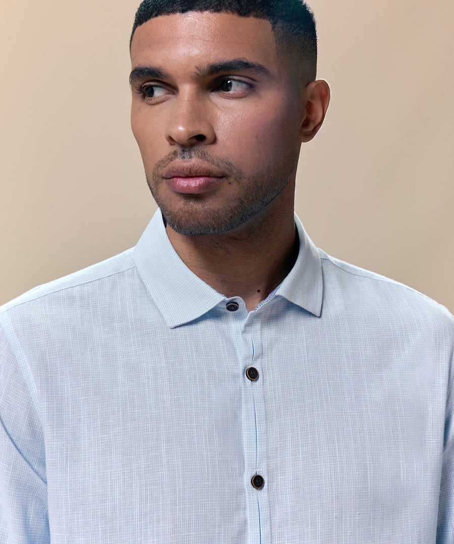 Camisa Pechera Ojal Classic Fit