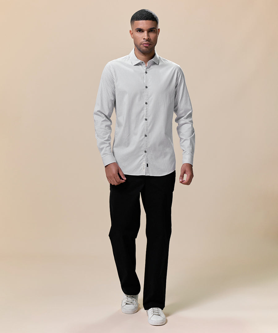 Camisa Pechera Ojal Slim Fit