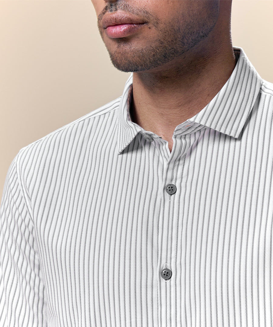 Camisa Pechera Ojal Slim Fit