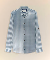 Camisa Roll Up Look Lino Rayas Slim Fit