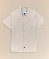 Camisa Look Lino Cuello Spread Pechera Oculta
