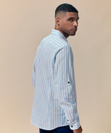Camisa Roll Up Look Lino Rayas Slim Fit