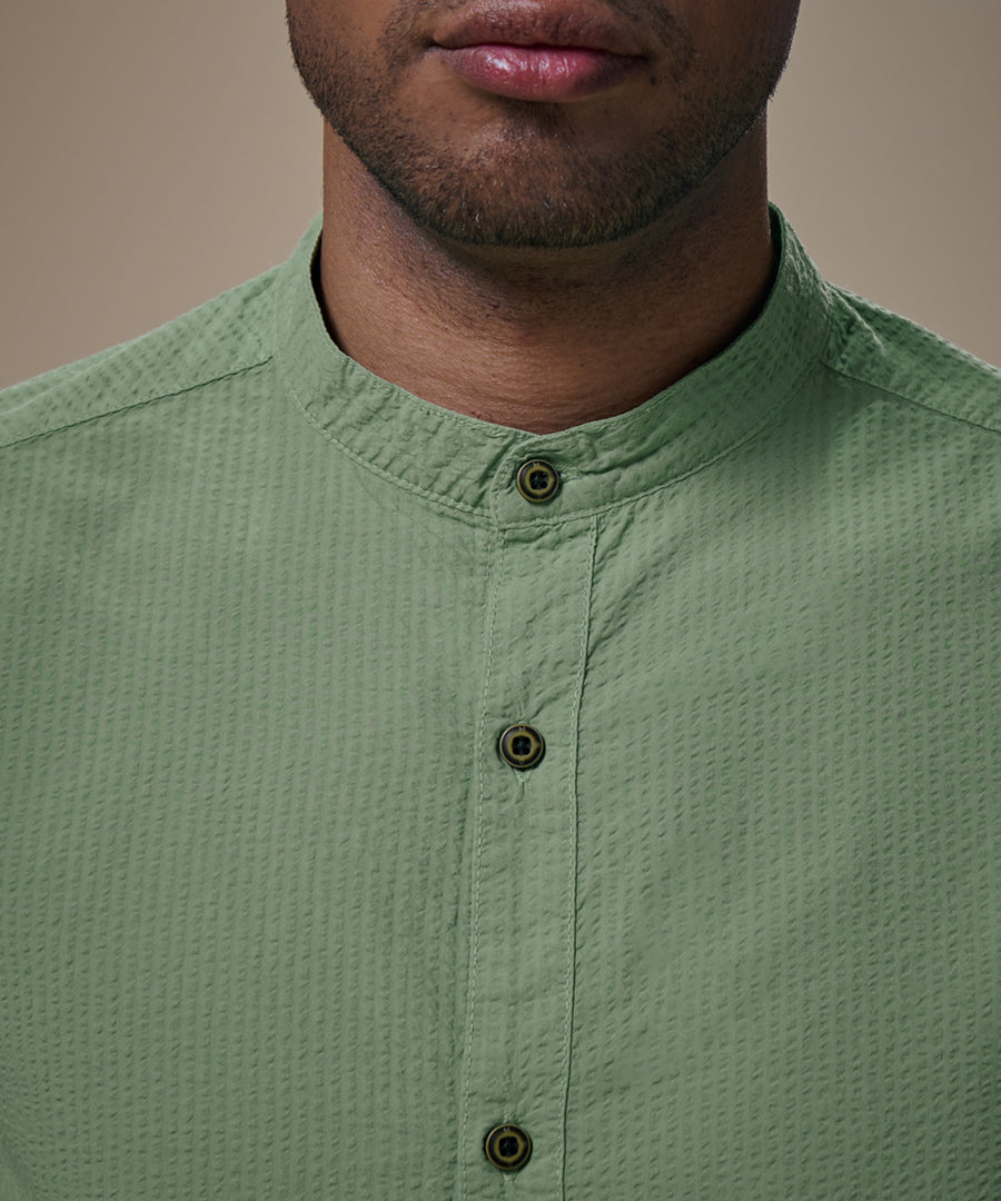 Camisa Seersucker Cuello Nerú Classic Fit
