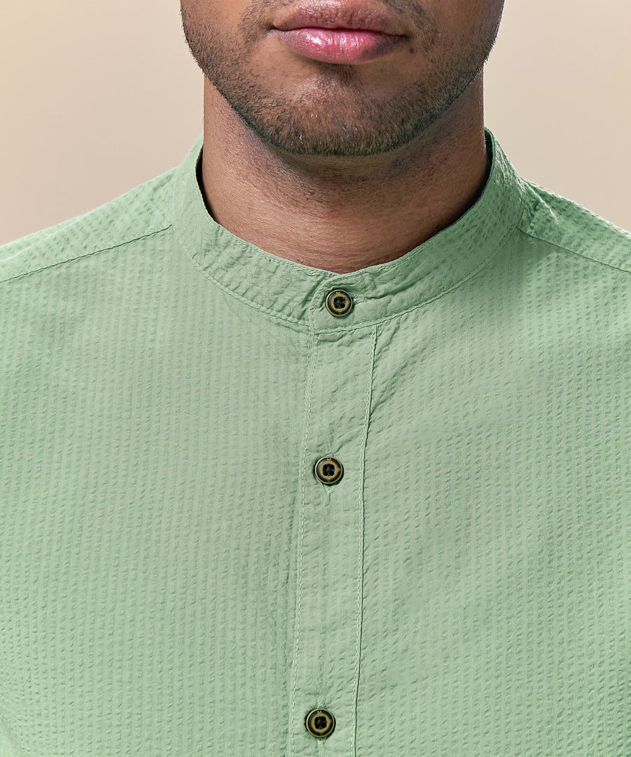 Camisa Seersucker Cuello Nerú Classic Fit