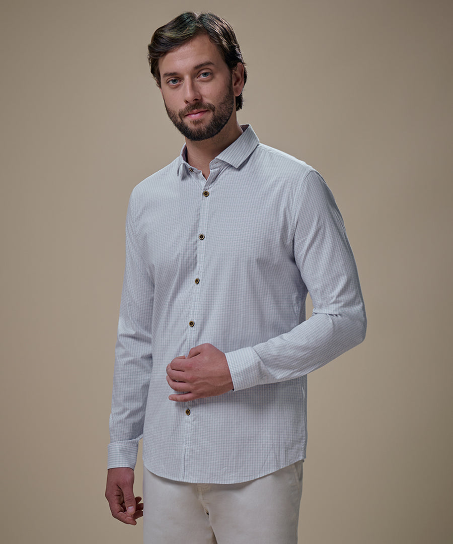 Camisa Pechera Ojal Classic Fit