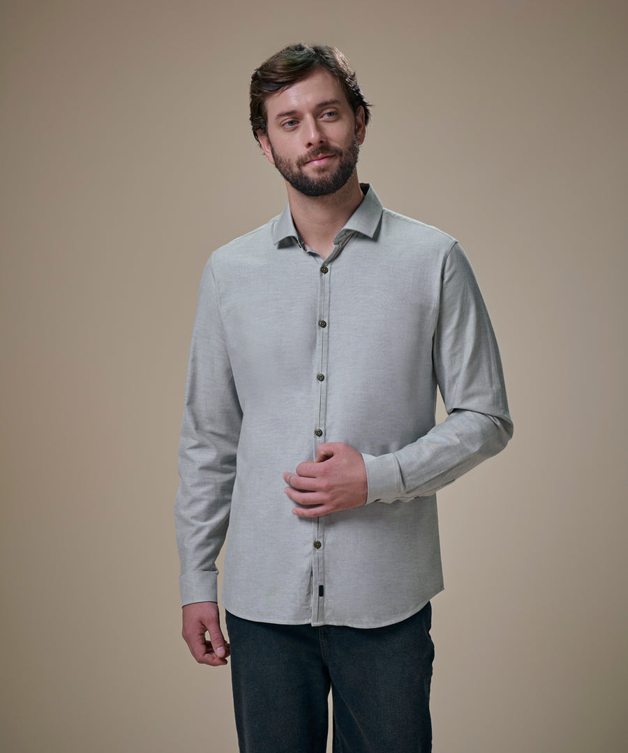 Camisa Pechera Ojal Classic Fit