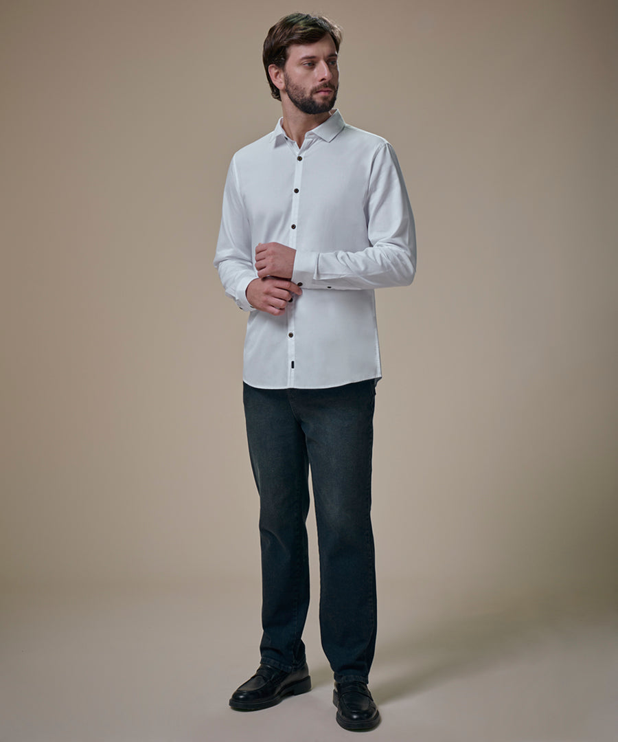Camisa Pechera Ojal Classic Fit