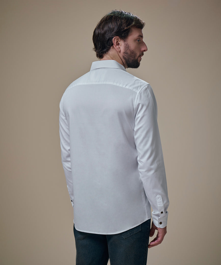 Camisa Pechera Ojal Classic Fit