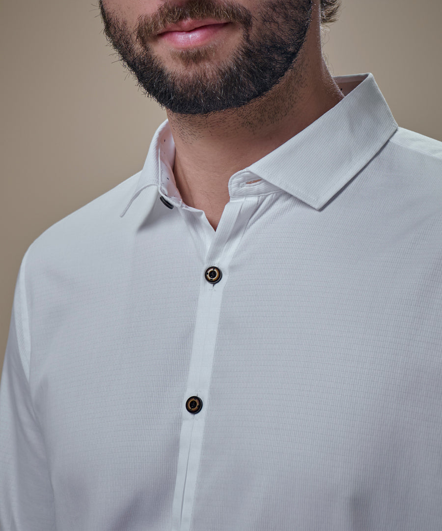 Camisa Pechera Ojal Classic Fit