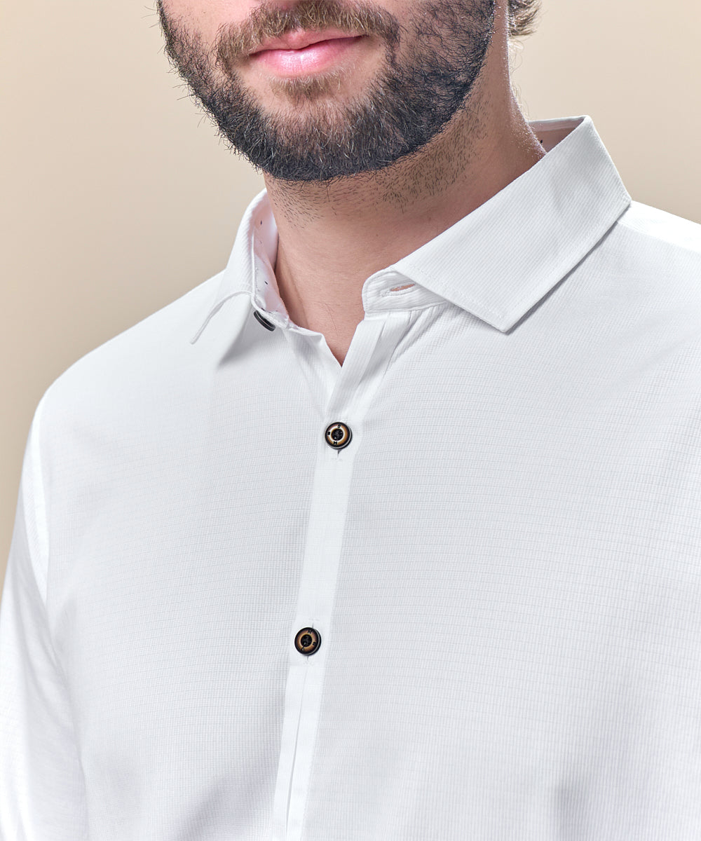 Camisa Pechera Ojal Classic Fit