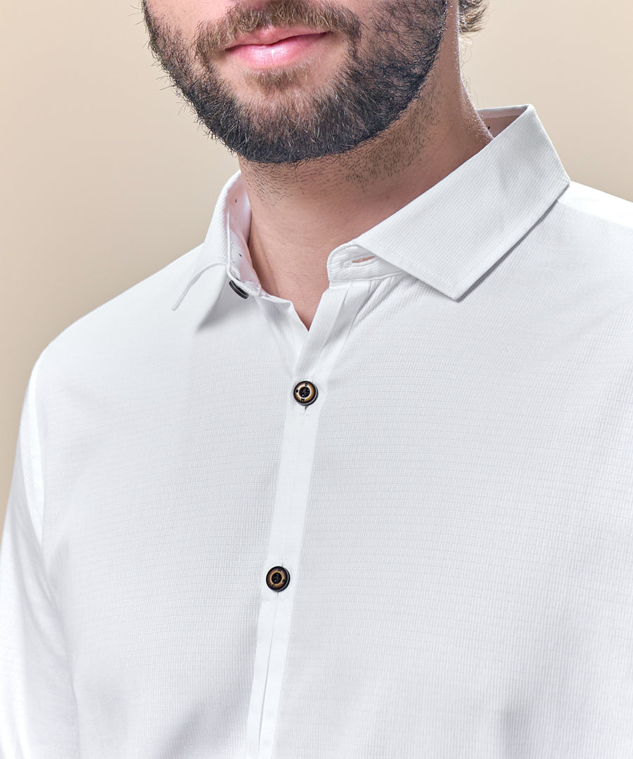 Camisa Pechera Ojal Classic Fit