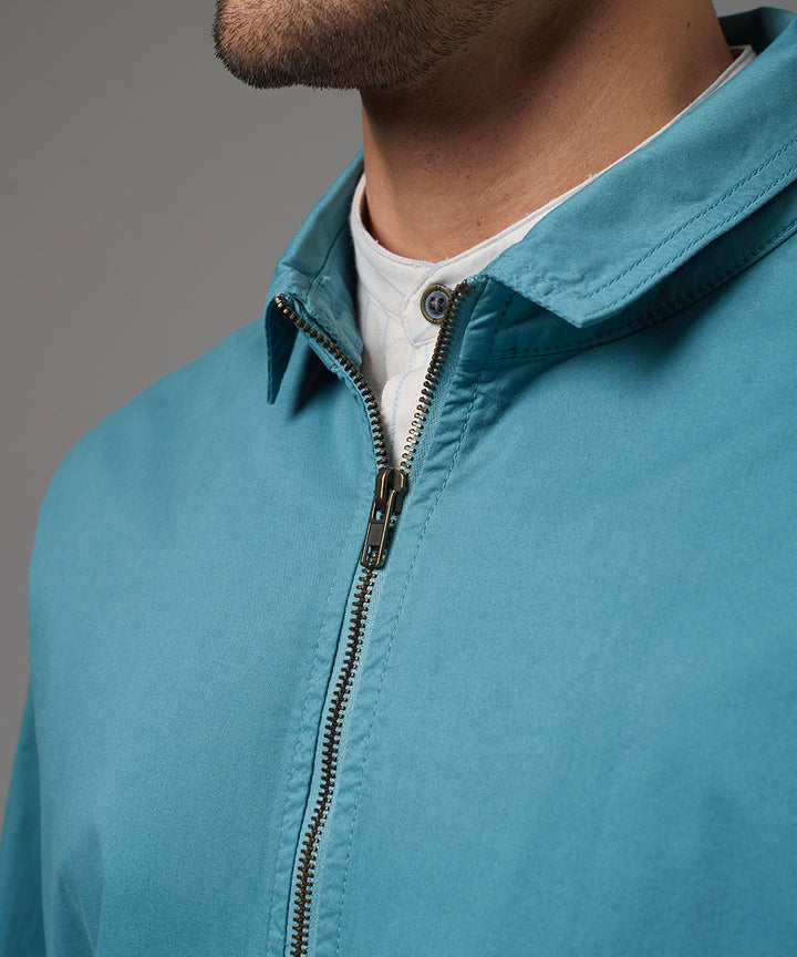 CASACA TAFETA CUELLO REMOVIBLE ACERO PV26