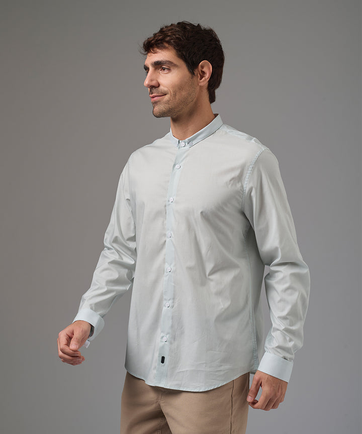 CAMISA MANGA LARGA MICRO BUTTON DOWN CLASSIC FIT VERDE ESTAMPADO PV26