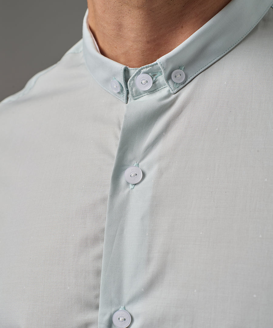 CAMISA MANGA LARGA MICRO BUTTON DOWN CLASSIC FIT VERDE ESTAMPADO PV26