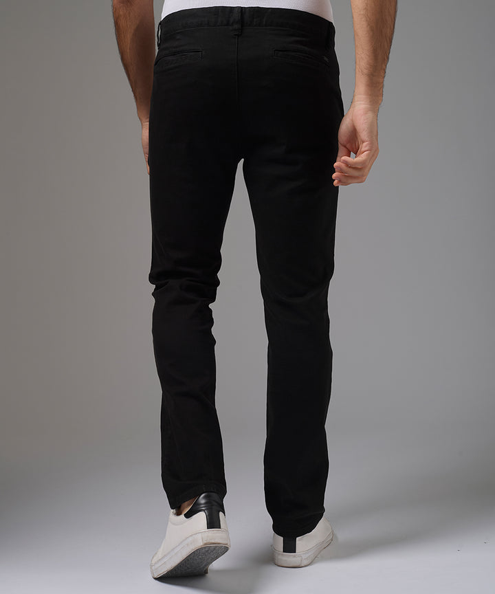 PANTALON DRILL FLAT FRONT SLIM FIT NEGRO TT26