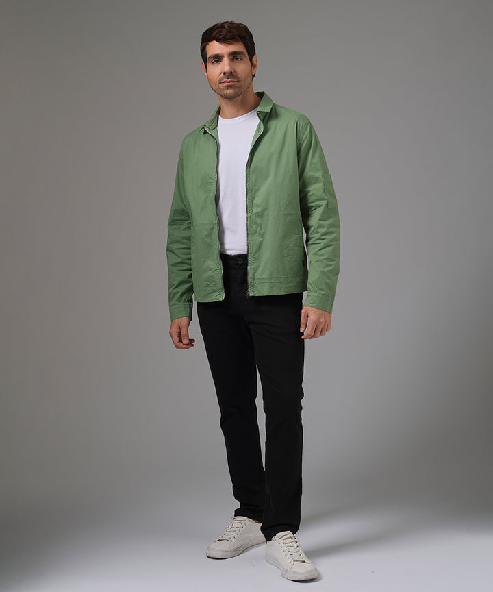 CASACA TAFETA CUELLO REMOVIBLE VERDE CLARO PV26