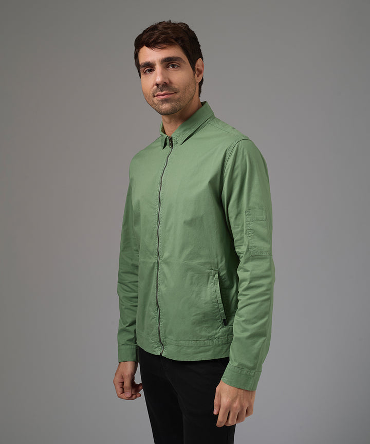 CASACA TAFETA CUELLO REMOVIBLE VERDE CLARO PV26