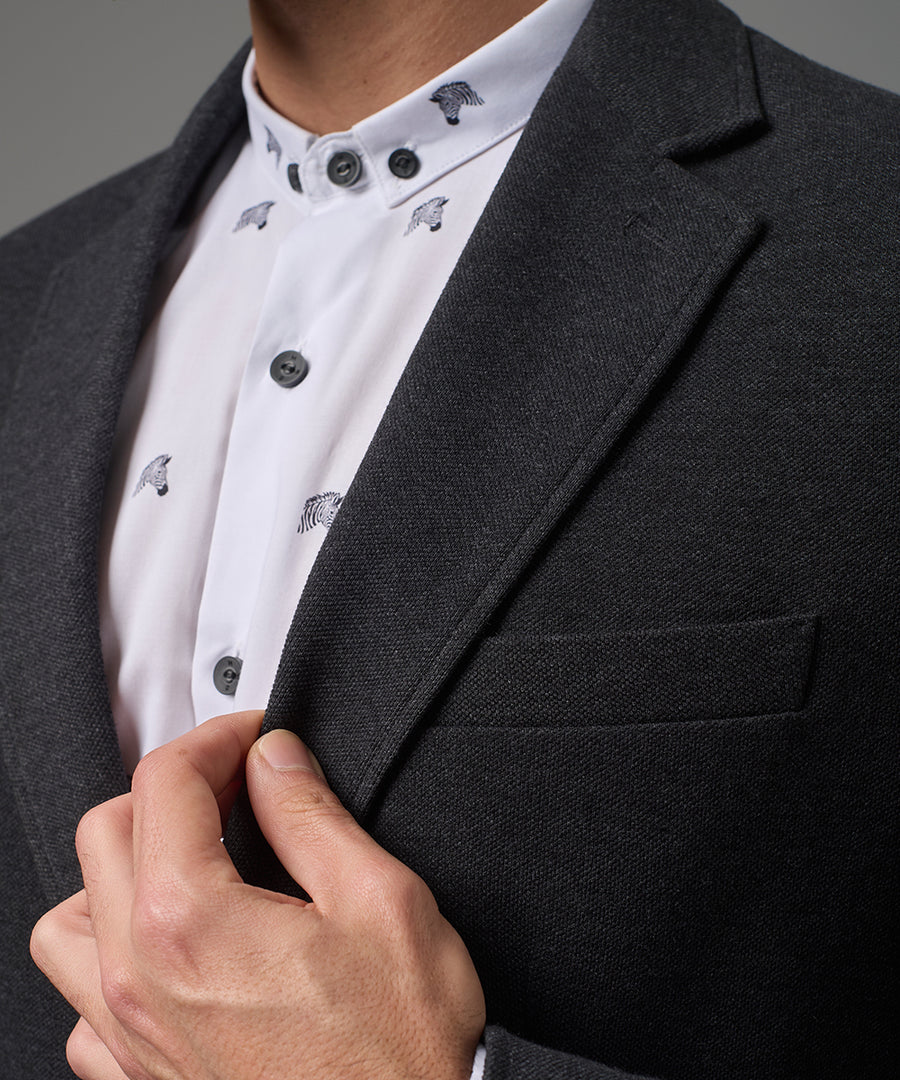 BLAZER PIQUE GRAFITO PV26