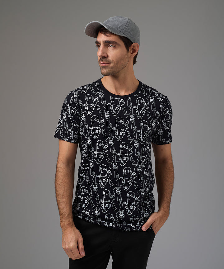 POLO MANGA CORTA JERSEY ESTAMPADO CARAS FULL PRINT AZUL PV26