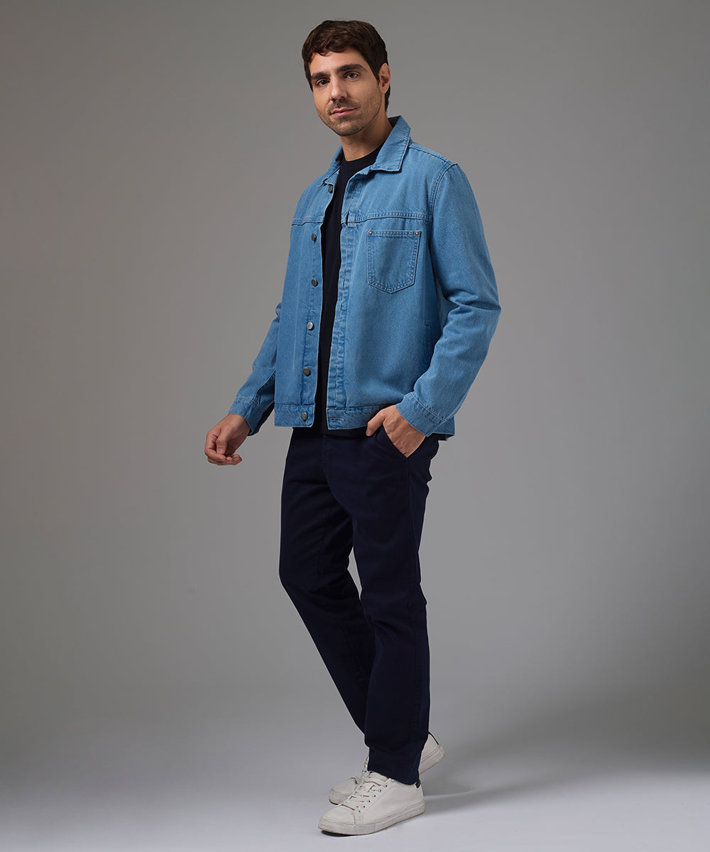 CASACA DENIM SOBRETEÑIDO CELESTE PV26