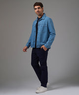 CASACA DENIM PECHERA OJAL SOBRETEÑIDO CELESTE PV26