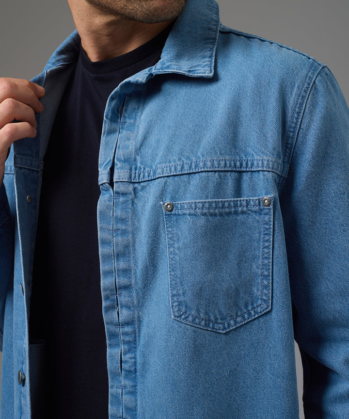 CASACA DENIM SOBRETEÑIDO CELESTE PV26