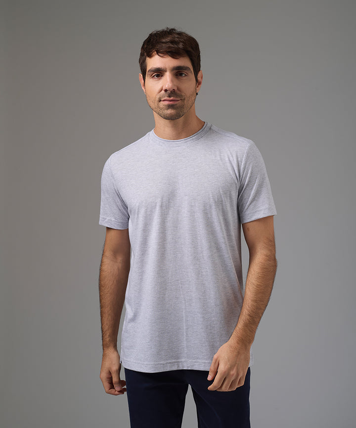 POLO MANGA CORTA JERSEY CUELLO REDONDO WAFER CANESU GRIS PV26