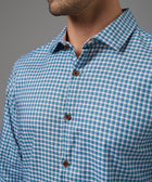 CAMISA MANGA LARGA PECHERA OJAL CLASSIC FIT VERDE CUADRO PV26