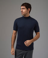 POLO MANGA CORTA PET CUELLO ALTO AZUL MARINO PV26