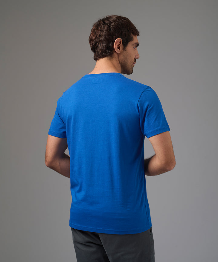 POLO MANGA CORTA JERSEY CUELLO REDONDO BASICO AZUL PV26