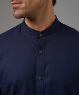 CAMISA MANGA CORTA LOOK LINO CUELLO NERU CLASSIC FIT AZUL MARINO PV26