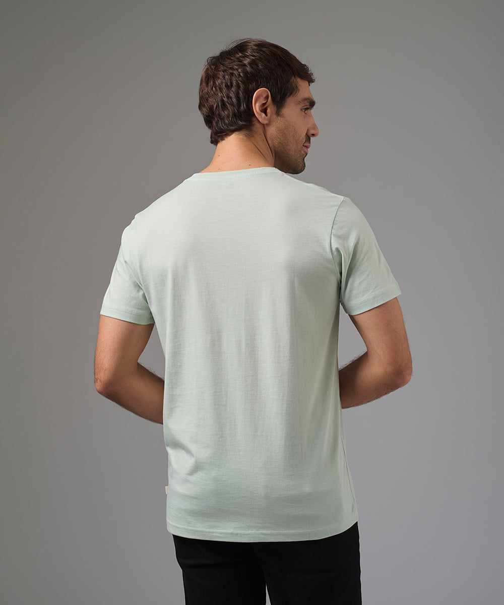 POLO MANGA CORTA JERSEY CUELLO V BASICO VERDE AGUA PV26