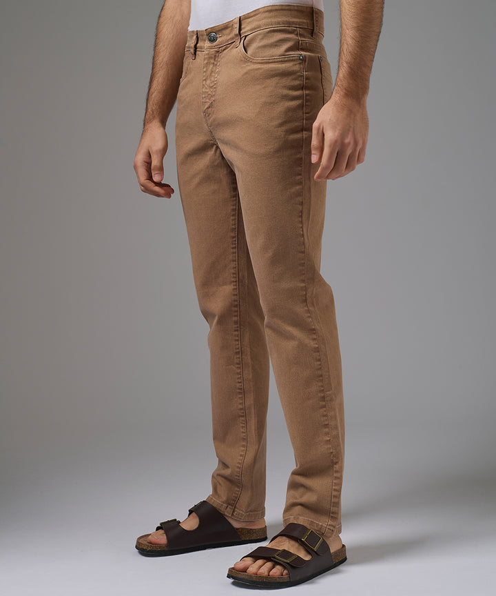PANTALON DENIM SLIM FIT BEIGE PV26